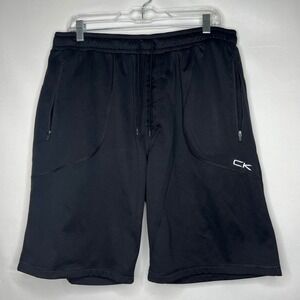 Calvin Klein Black Performance Athletic Shorts Mens XL Fleece Lined Thermal Gym